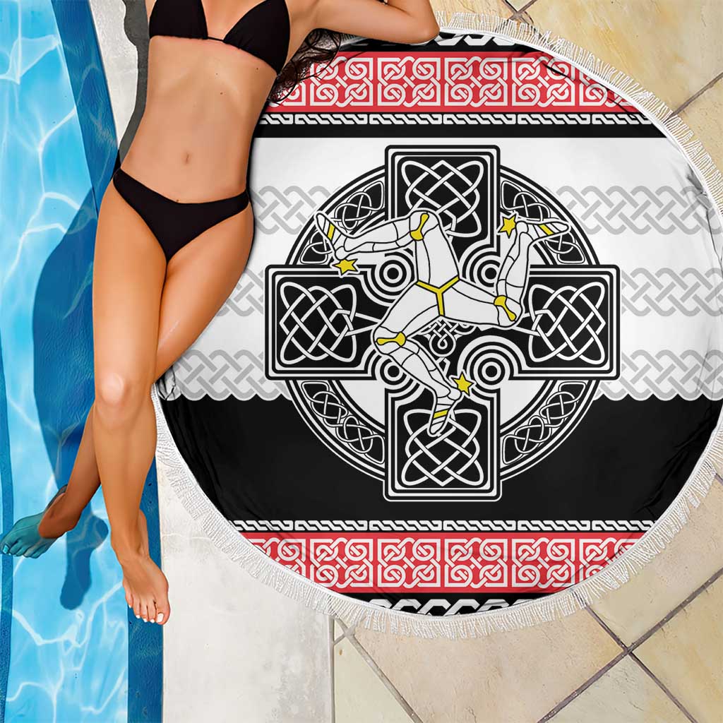 Isle of Man Celtic Knot Beach Blanket Celtic Nation Heritage Pride - Wonder Print Shop