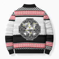 Isle of Man Celtic Knot Bomber Puffer Jacket Celtic Nation Heritage Pride - Wonder Print Shop