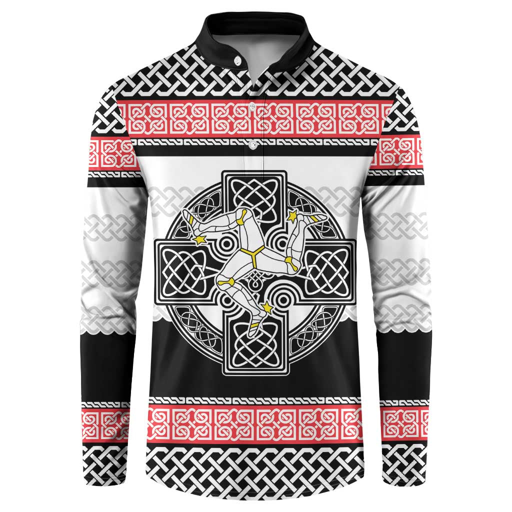 Isle of Man Celtic Knot Button Sweatshirt Celtic Nation Heritage Pride - Wonder Print Shop