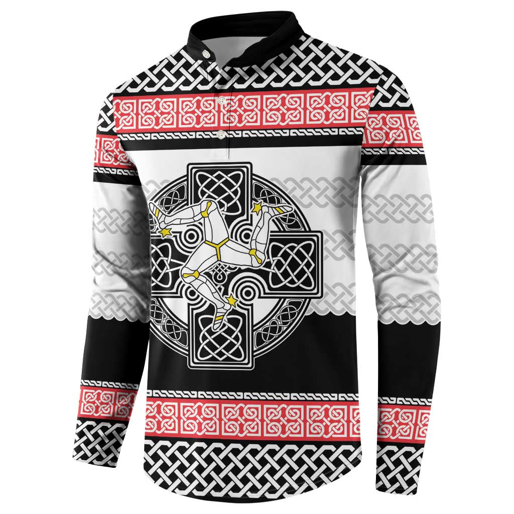 Isle of Man Celtic Knot Button Sweatshirt Celtic Nation Heritage Pride - Wonder Print Shop