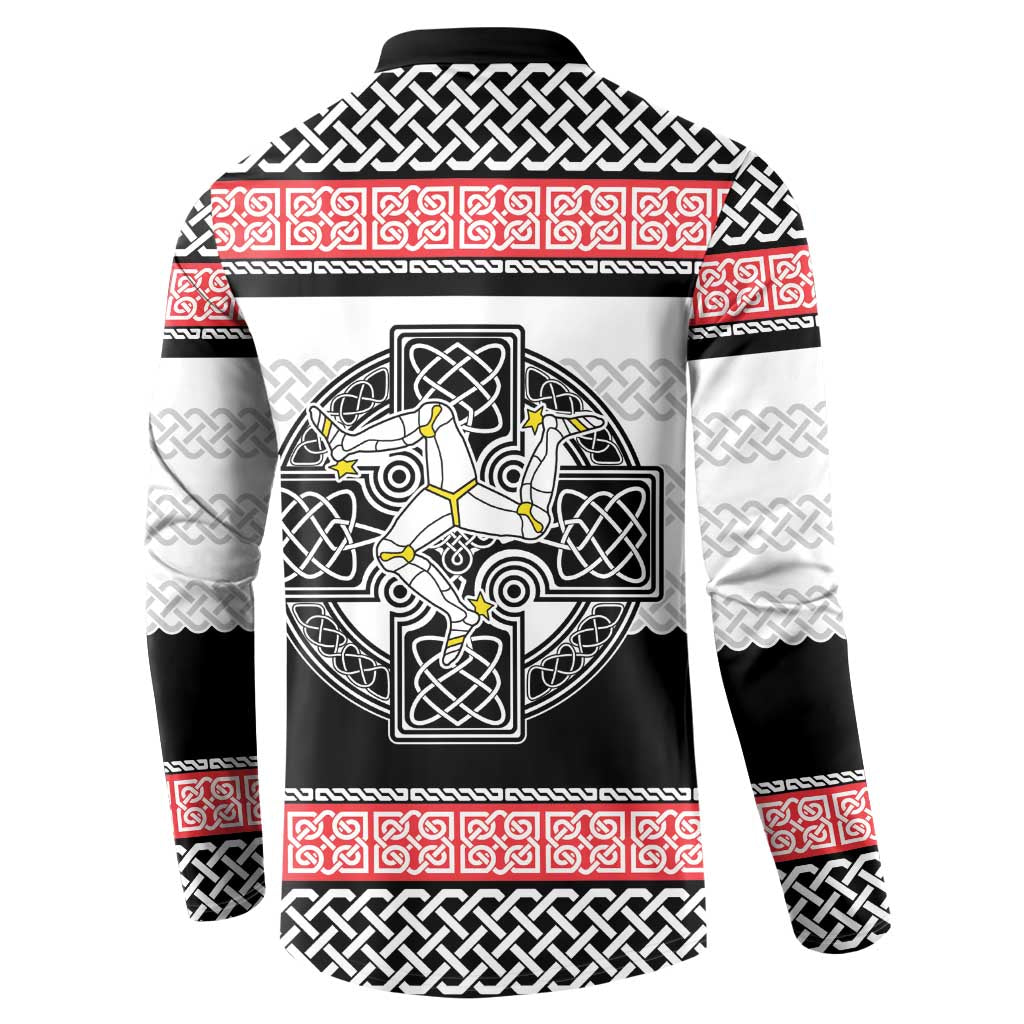 Isle of Man Celtic Knot Button Sweatshirt Celtic Nation Heritage Pride - Wonder Print Shop