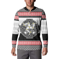 Isle of Man Celtic Knot Button Sweatshirt Celtic Nation Heritage Pride - Wonder Print Shop