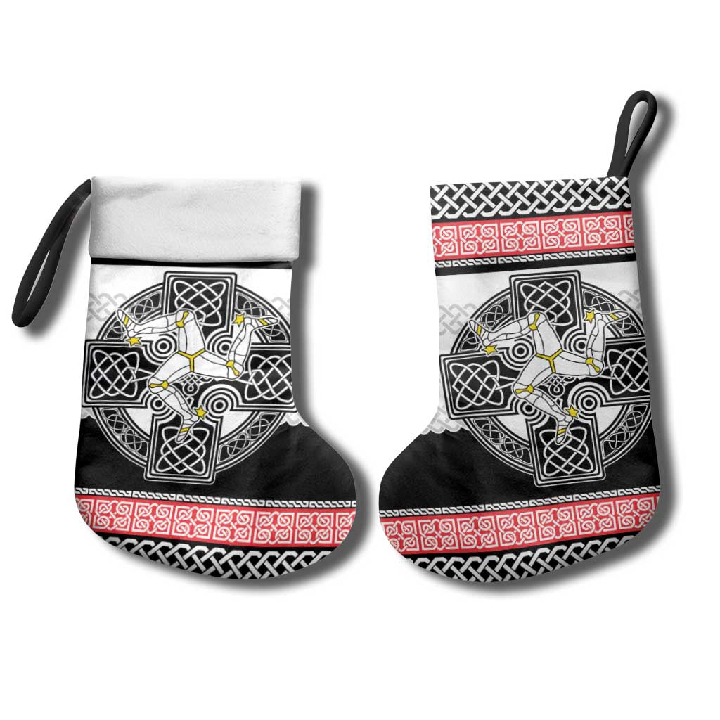Isle of Man Celtic Knot Christmas Stocking Celtic Nation Heritage Pride - Wonder Print Shop