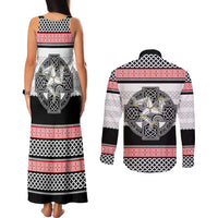 Isle of Man Celtic Knot Couples Matching Tank Maxi Dress and Long Sleeve Button Shirt Celtic Nation Heritage Pride - Wonder Print Shop