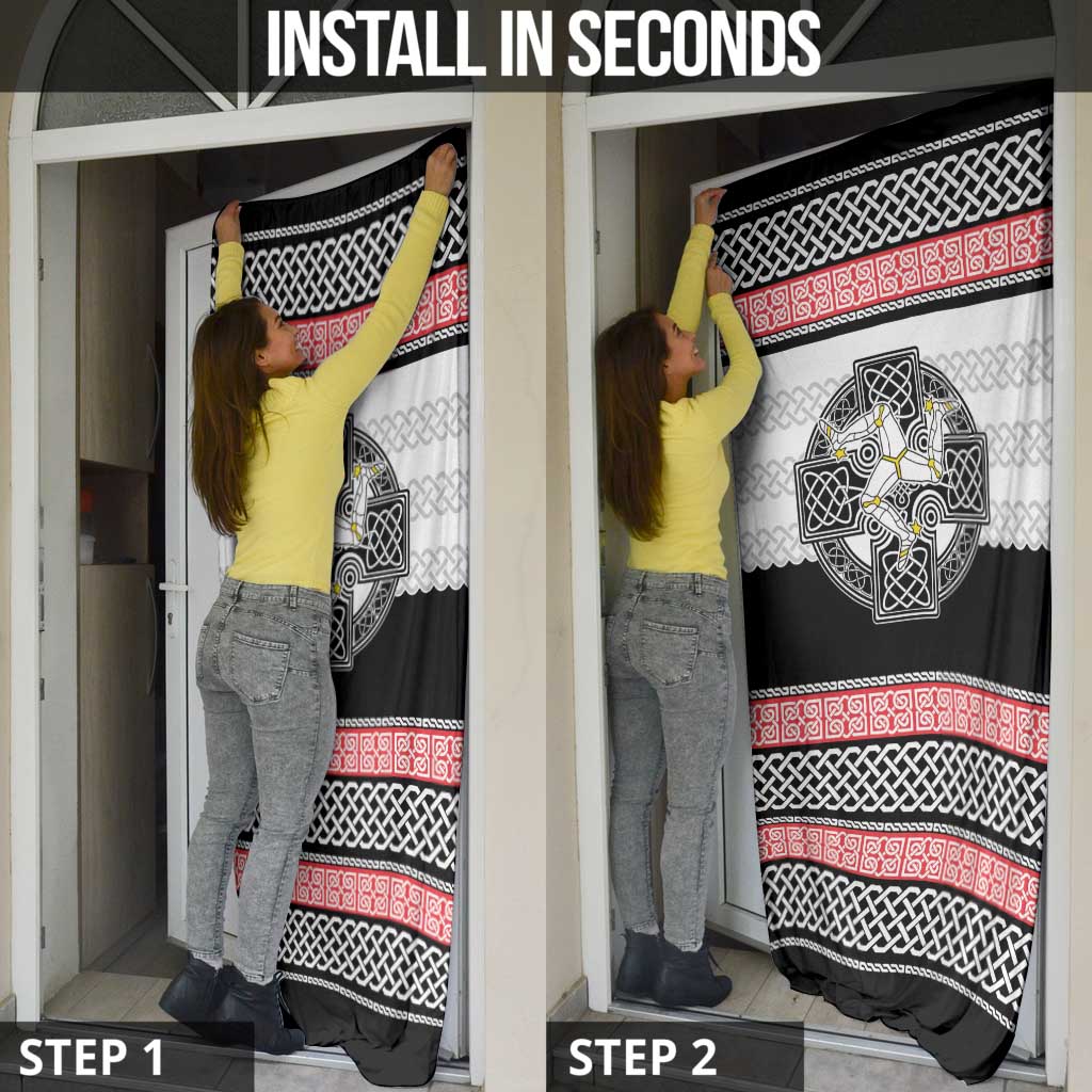 Isle of Man Celtic Knot Door Cover Celtic Nation Heritage Pride - Wonder Print Shop