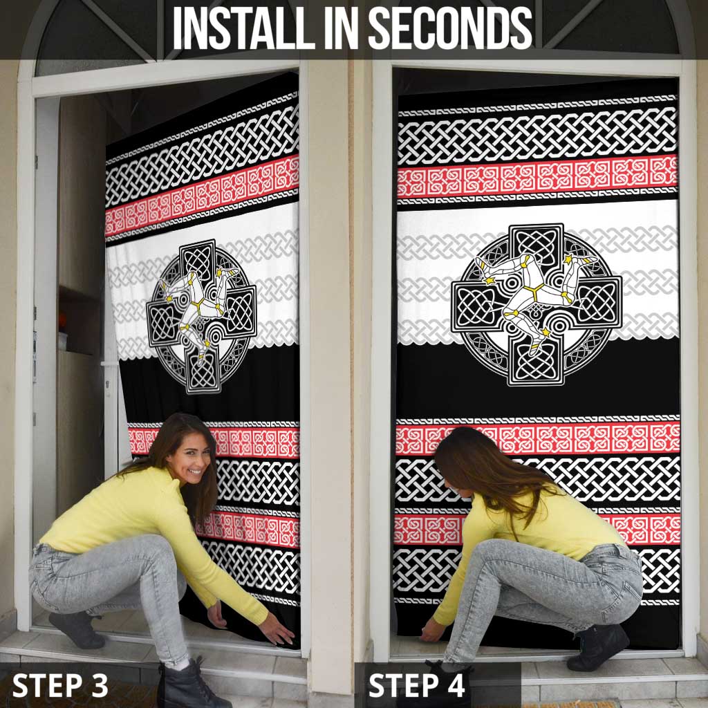 Isle of Man Celtic Knot Door Cover Celtic Nation Heritage Pride - Wonder Print Shop