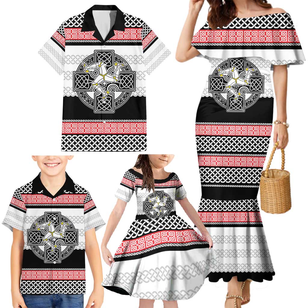 Isle of Man Celtic Knot Family Matching Mermaid Dress and Hawaiian Shirt Celtic Nation Heritage Pride - Wonder Print Shop