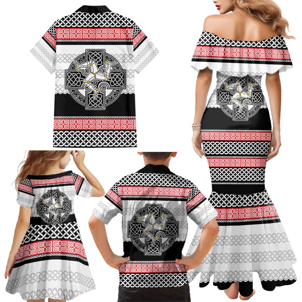 Isle of Man Celtic Knot Family Matching Mermaid Dress and Hawaiian Shirt Celtic Nation Heritage Pride - Wonder Print Shop