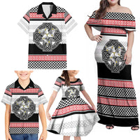 Isle of Man Celtic Knot Family Matching Off Shoulder Maxi Dress and Hawaiian Shirt Celtic Nation Heritage Pride - Wonder Print Shop