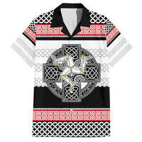 Isle of Man Celtic Knot Family Matching Off Shoulder Maxi Dress and Hawaiian Shirt Celtic Nation Heritage Pride - Wonder Print Shop