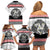 Isle of Man Celtic Knot Family Matching Off Shoulder Short Dress and Hawaiian Shirt Celtic Nation Heritage Pride - Wonder Print Shop