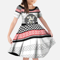 Isle of Man Celtic Knot Family Matching Puletasi and Hawaiian Shirt Celtic Nation Heritage Pride - Wonder Print Shop