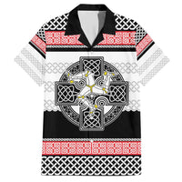 Isle of Man Celtic Knot Family Matching Short Sleeve Bodycon Dress and Hawaiian Shirt Celtic Nation Heritage Pride - Wonder Print Shop
