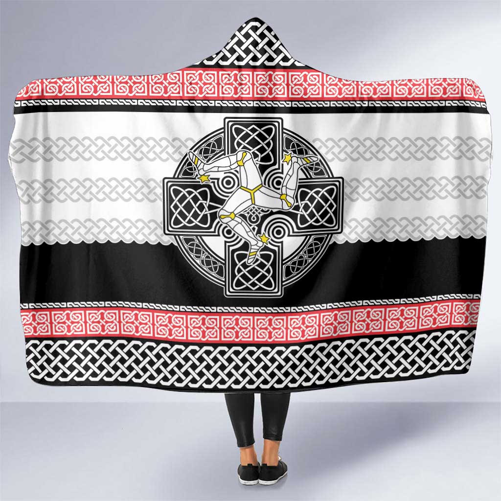Isle of Man Celtic Knot Hooded Blanket Celtic Nation Heritage Pride - Wonder Print Shop