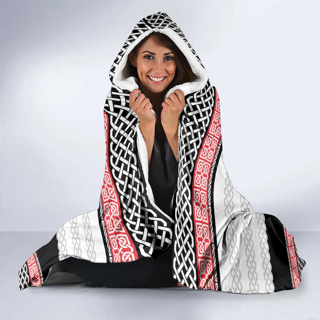 Isle of Man Celtic Knot Hooded Blanket Celtic Nation Heritage Pride - Wonder Print Shop