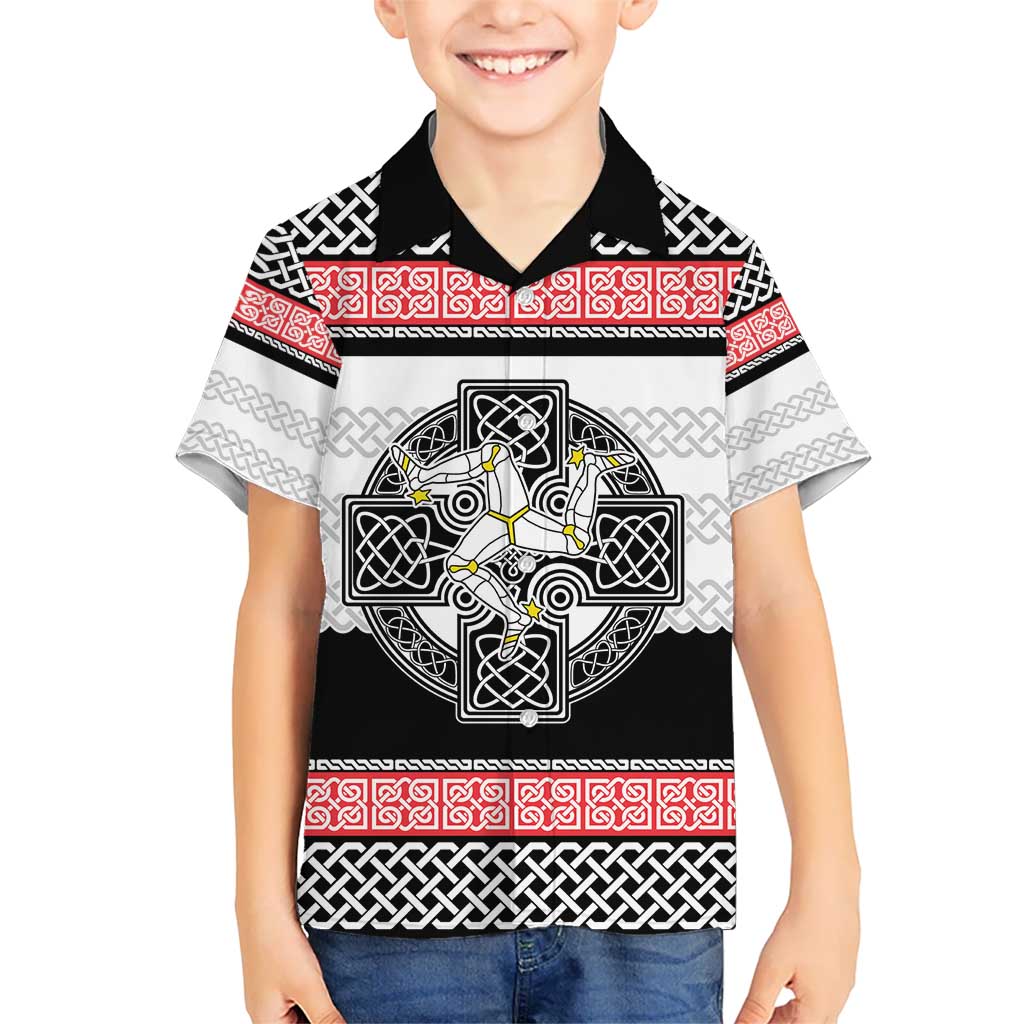 Isle of Man Celtic Knot Kid Hawaiian Shirt Celtic Nation Heritage Pride - Wonder Print Shop