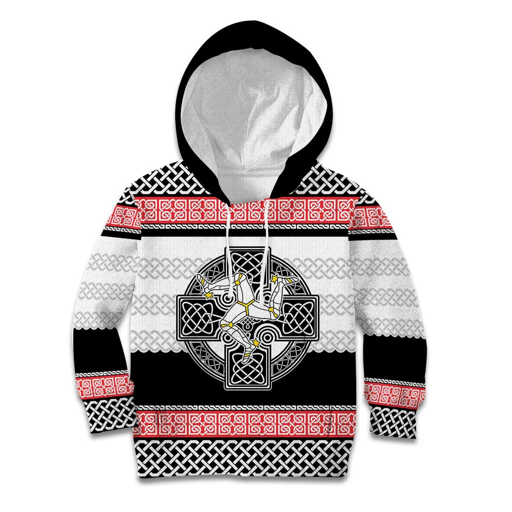 Isle of Man Celtic Knot Kid Hoodie Celtic Nation Heritage Pride - Wonder Print Shop