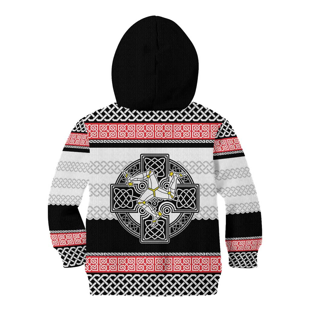 Isle of Man Celtic Knot Kid Hoodie Celtic Nation Heritage Pride - Wonder Print Shop
