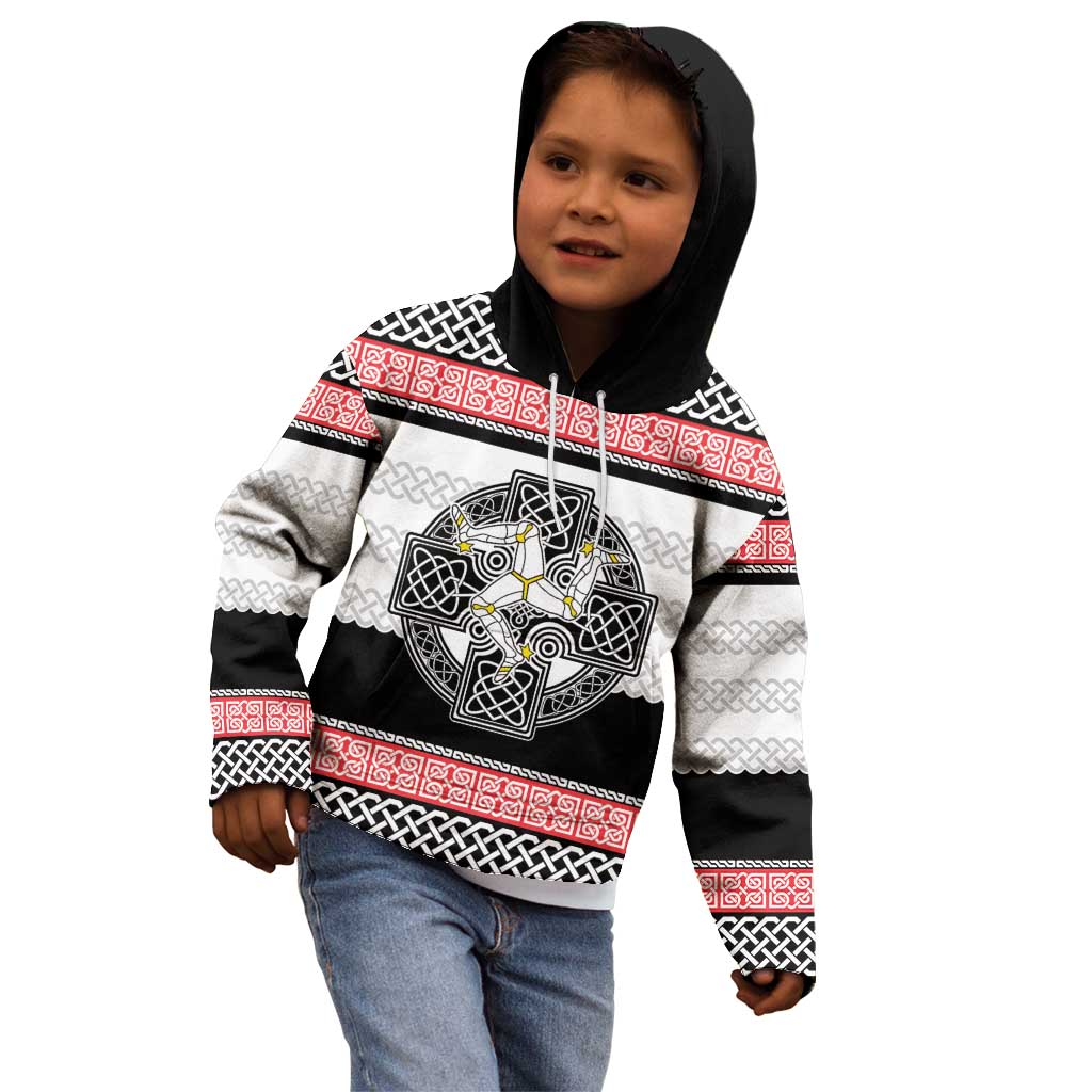Isle of Man Celtic Knot Kid Hoodie Celtic Nation Heritage Pride - Wonder Print Shop