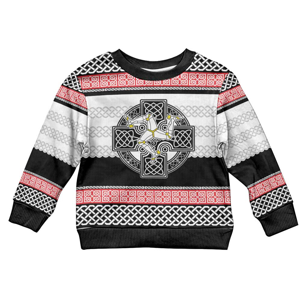 Isle of Man Celtic Knot Kid Ugly Christmas Sweater Celtic Nation Heritage Pride - Wonder Print Shop