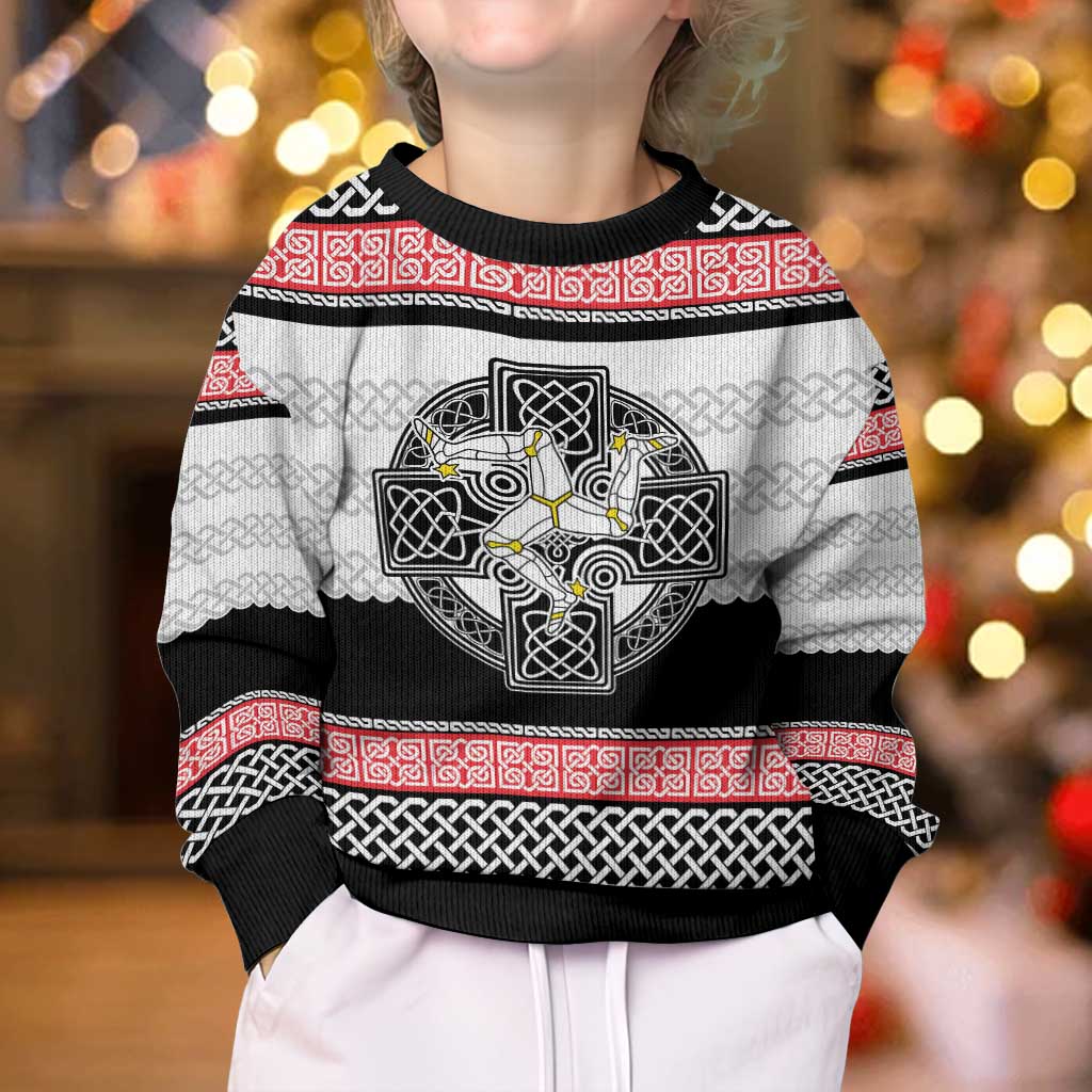 Isle of Man Celtic Knot Kid Ugly Christmas Sweater Celtic Nation Heritage Pride - Wonder Print Shop