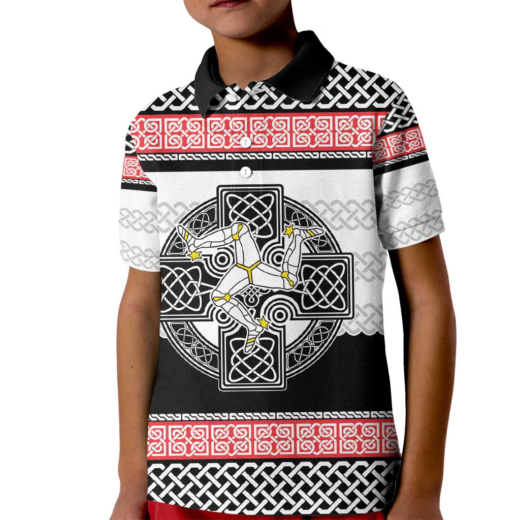 Isle of Man Celtic Knot Kid Polo Shirt Celtic Nation Heritage Pride - Wonder Print Shop