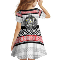 Isle of Man Celtic Knot Kid Short Sleeve Dress Celtic Nation Heritage Pride - Wonder Print Shop