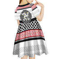Isle of Man Celtic Knot Kid Short Sleeve Dress Celtic Nation Heritage Pride - Wonder Print Shop