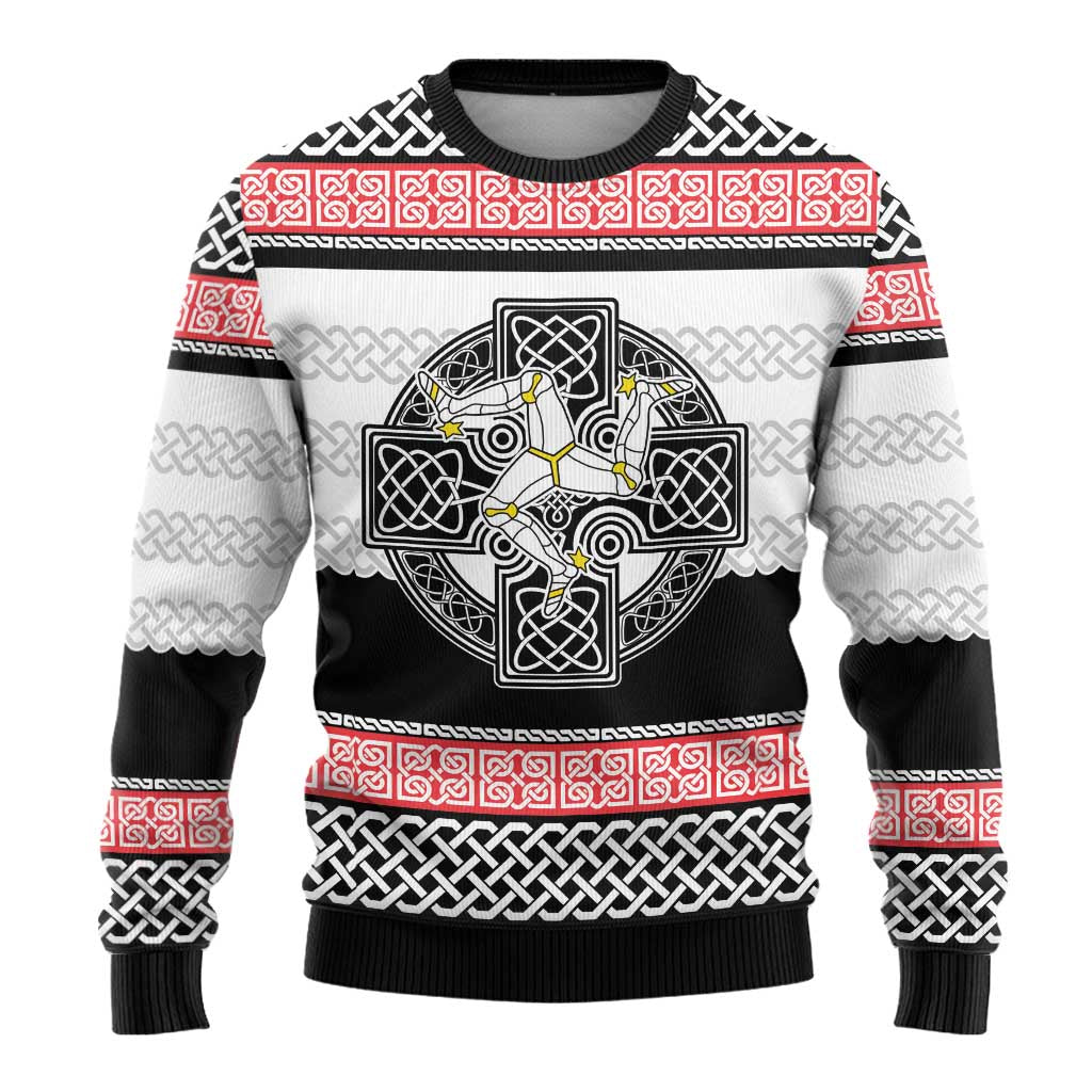 Isle of Man Celtic Knot Ugly Christmas Sweater Celtic Nation Heritage Pride - Wonder Print Shop