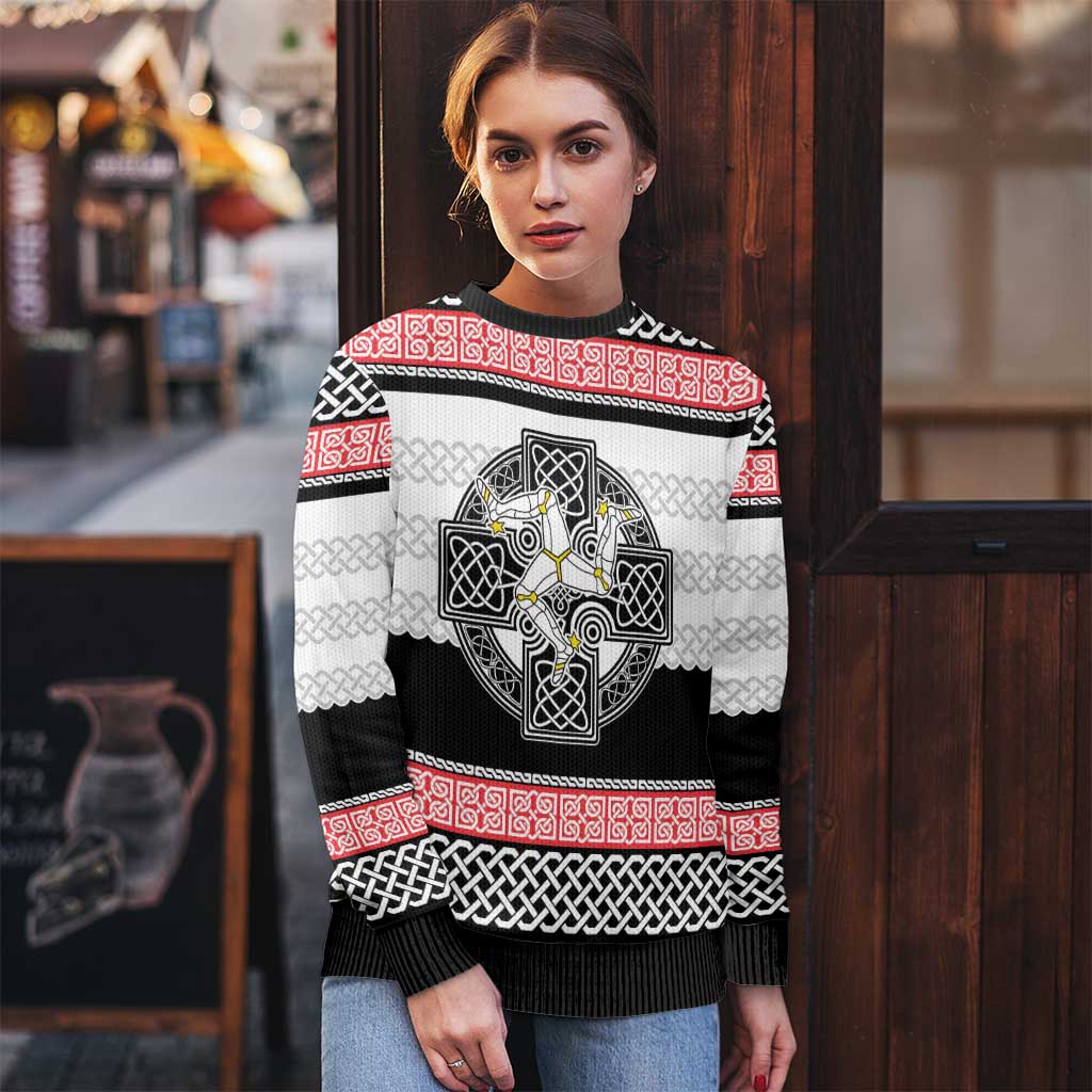 Isle of Man Celtic Knot Ugly Christmas Sweater Celtic Nation Heritage Pride - Wonder Print Shop