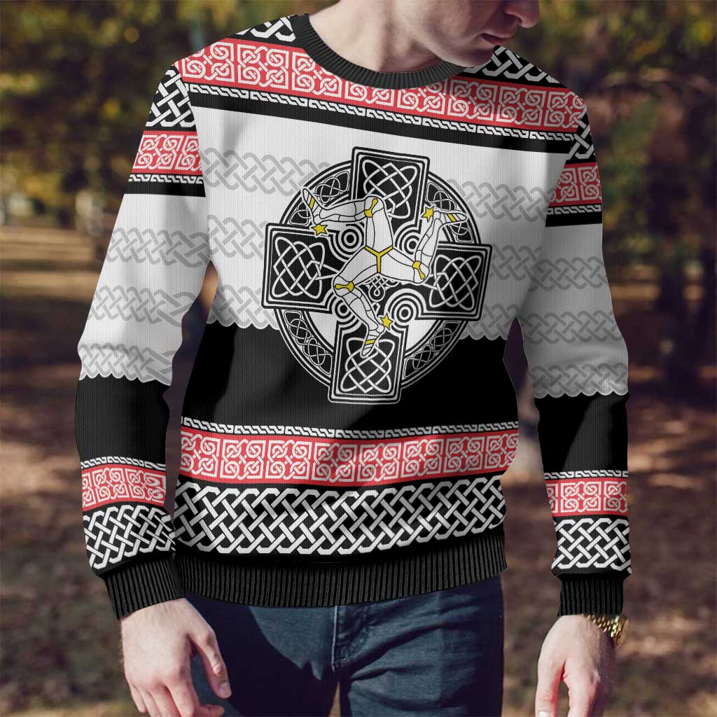 Isle of Man Celtic Knot Ugly Christmas Sweater Celtic Nation Heritage Pride - Wonder Print Shop