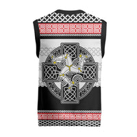 Isle of Man Celtic Knot Christmas Knitted V-Neck Vest Celtic Nation Heritage Pride - Wonder Print Shop