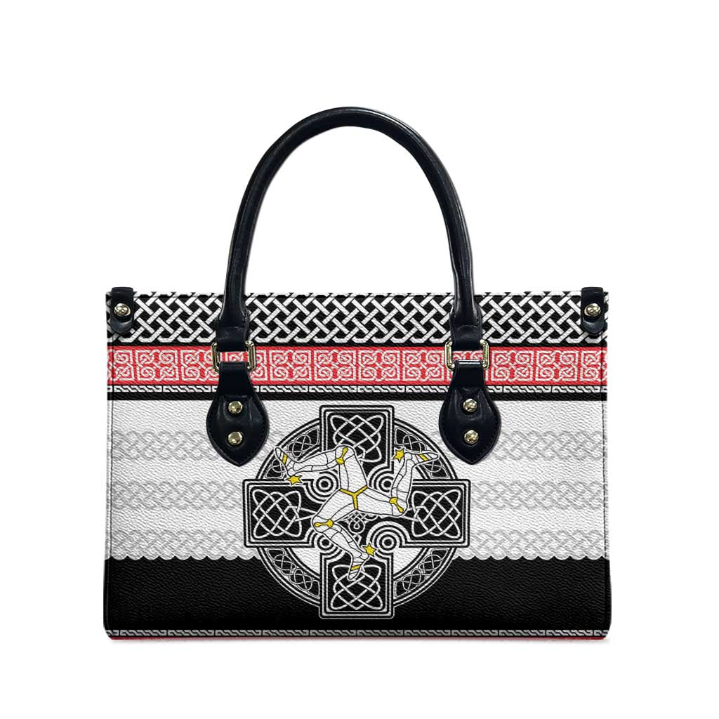 Isle of Man Celtic Knot Leather Bag Celtic Nation Heritage Pride - Wonder Print Shop
