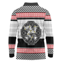 Isle of Man Celtic Knot Long Sleeve Polo Shirt Celtic Nation Heritage Pride - Wonder Print Shop