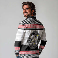 Isle of Man Celtic Knot Long Sleeve Polo Shirt Celtic Nation Heritage Pride - Wonder Print Shop