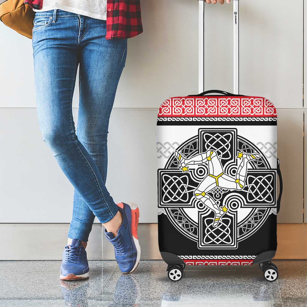 Isle of Man Celtic Knot Luggage Cover Celtic Nation Heritage Pride - Wonder Print Shop