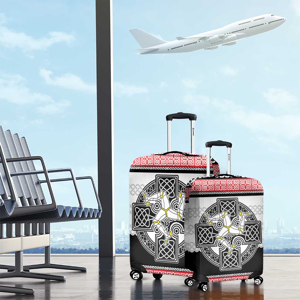 Isle of Man Celtic Knot Luggage Cover Celtic Nation Heritage Pride - Wonder Print Shop