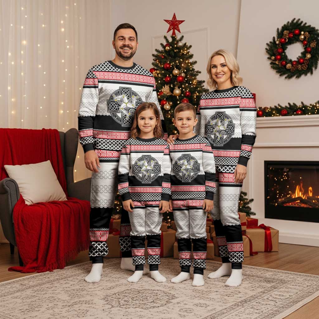 Isle of Man Celtic Knot Christmas Pajama Set Celtic Nation Heritage Pride - Wonder Print Shop