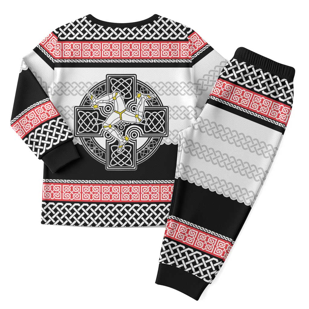 Isle of Man Celtic Knot Christmas Pajama Set Celtic Nation Heritage Pride - Wonder Print Shop