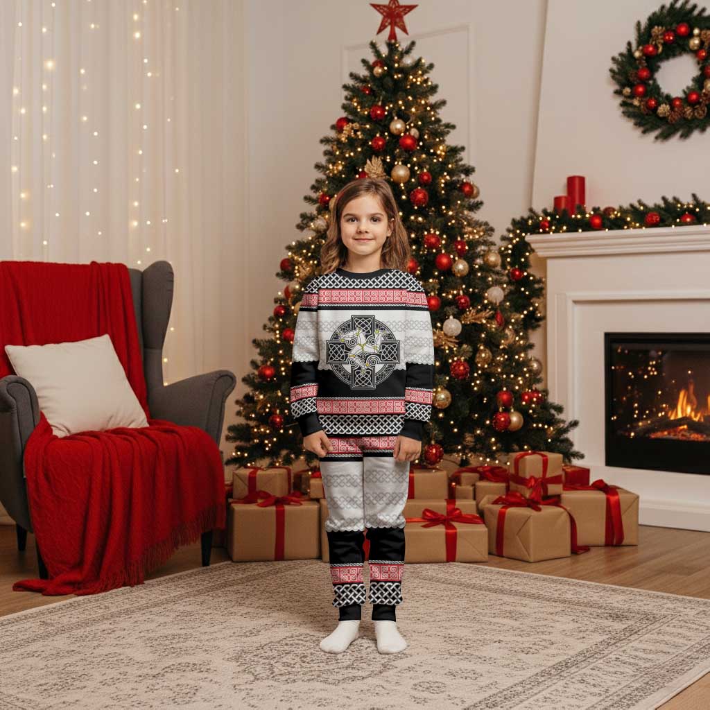 Isle of Man Celtic Knot Christmas Pajama Set Celtic Nation Heritage Pride - Wonder Print Shop