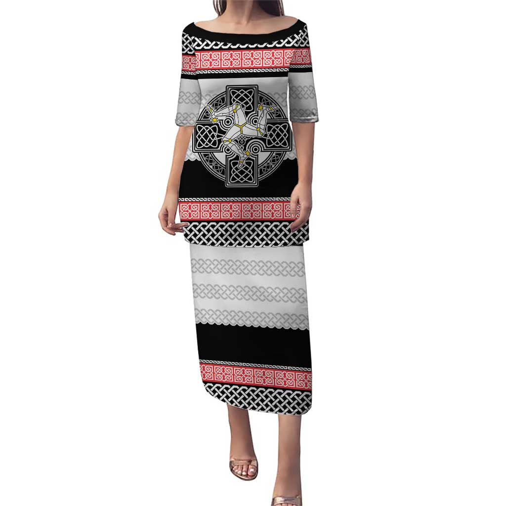 Isle of Man Celtic Knot Puletasi Celtic Nation Heritage Pride - Wonder Print Shop