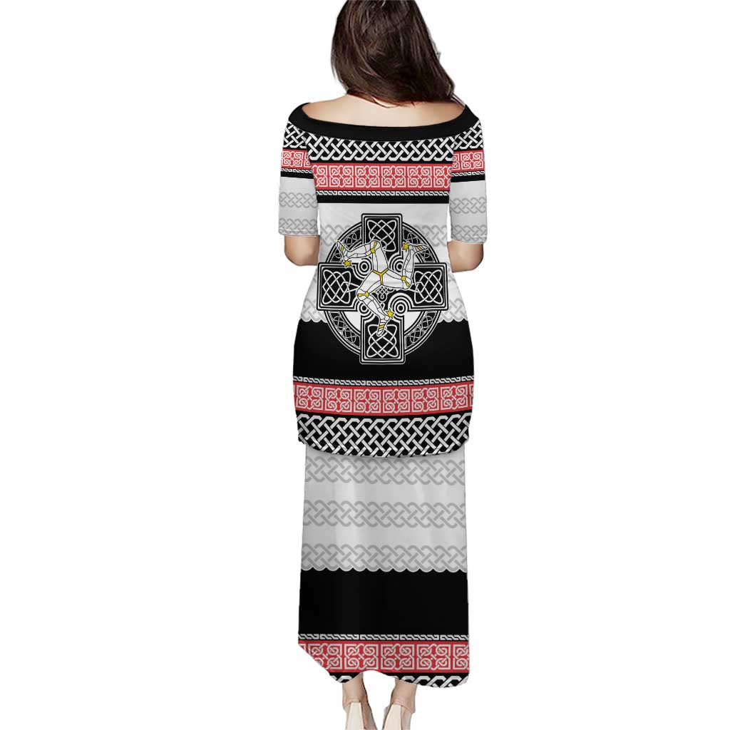 Isle of Man Celtic Knot Puletasi Celtic Nation Heritage Pride - Wonder Print Shop