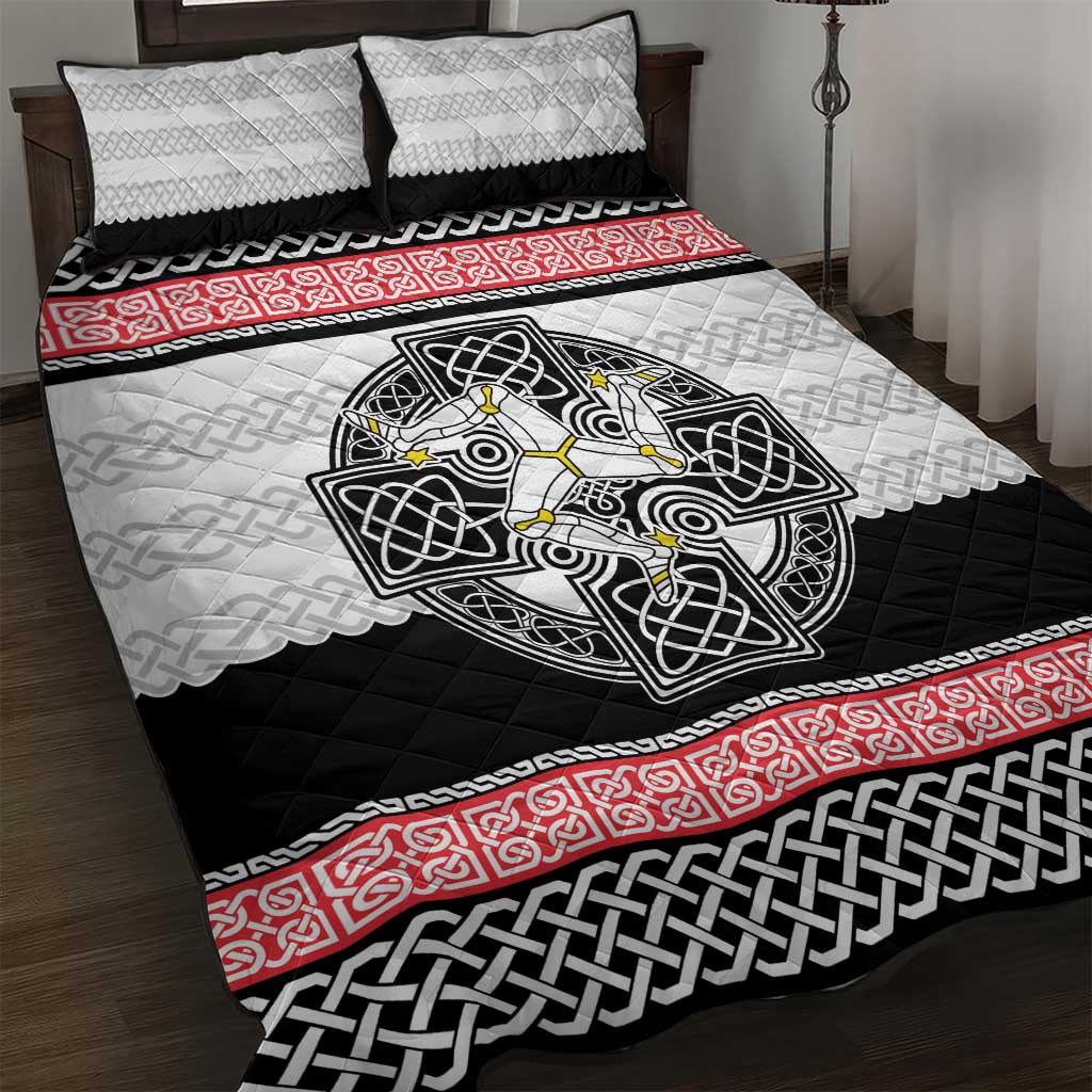 Isle of Man Celtic Knot Quilt Bed Set Celtic Nation Heritage Pride - Wonder Print Shop