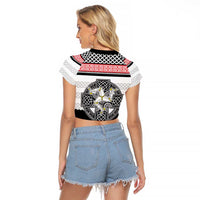 Isle of Man Celtic Knot Raglan Cropped T Shirt Celtic Nation Heritage Pride - Wonder Print Shop