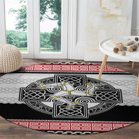 Isle of Man Celtic Knot Round Carpet Celtic Nation Heritage Pride - Wonder Print Shop