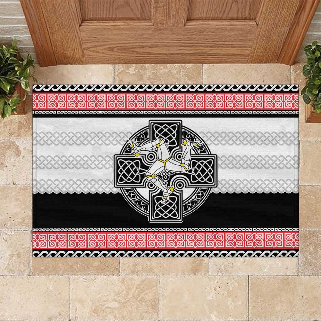 Isle of Man Celtic Knot Rubber Doormat Celtic Nation Heritage Pride - Wonder Print Shop