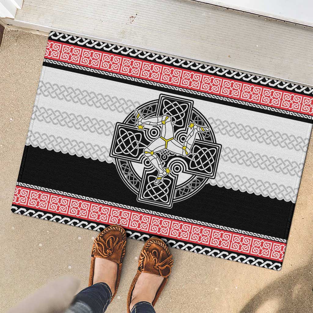 Isle of Man Celtic Knot Rubber Doormat Celtic Nation Heritage Pride - Wonder Print Shop