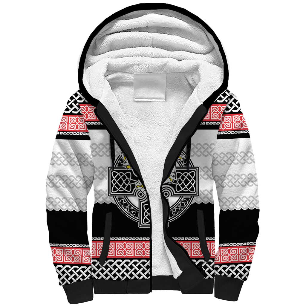 Isle of Man Celtic Knot Sherpa Hoodie Celtic Nation Heritage Pride - Wonder Print Shop
