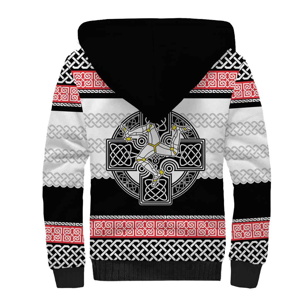 Isle of Man Celtic Knot Sherpa Hoodie Celtic Nation Heritage Pride - Wonder Print Shop