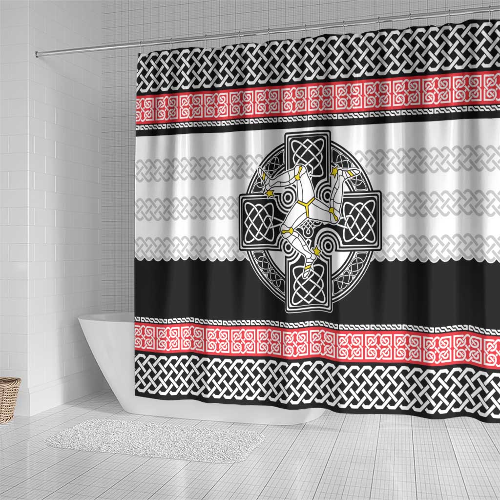 Isle of Man Celtic Knot Shower Curtain Celtic Nation Heritage Pride - Wonder Print Shop